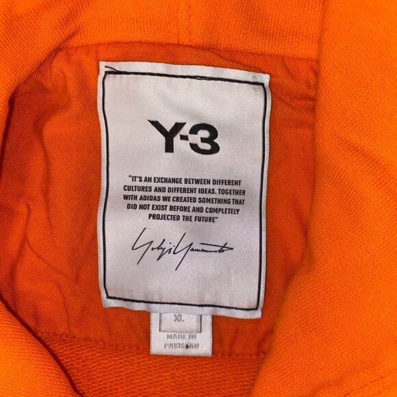 Y-3 Neon Orange Hoodie - Adidas - Picture 2 of 5
